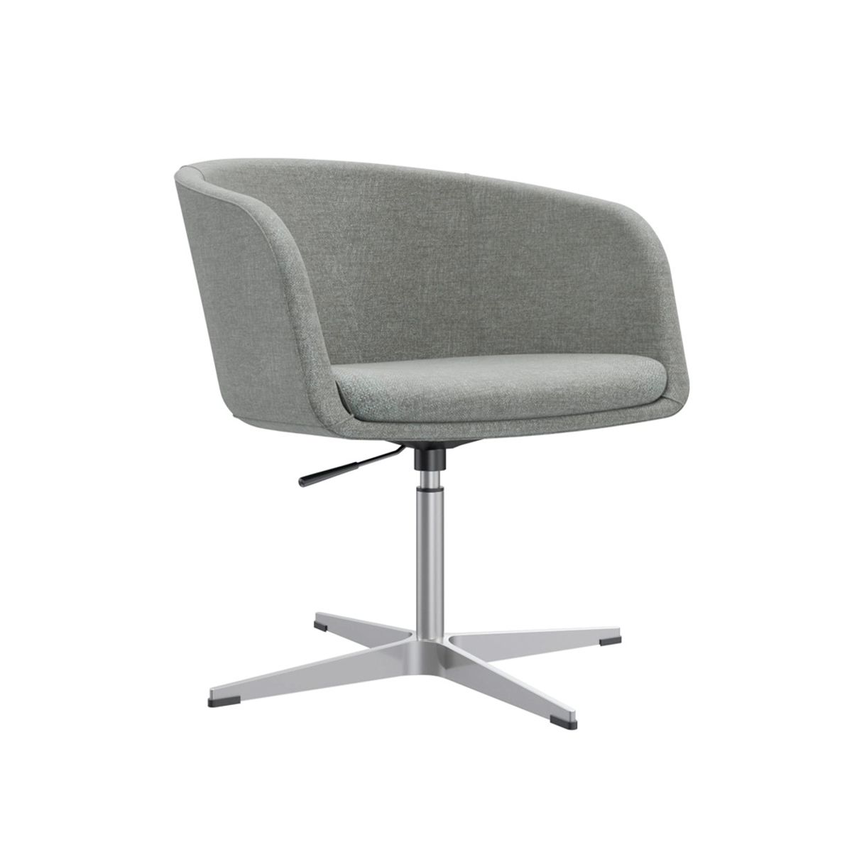 OFIDEAS - Poltrona Giratoria Boom Base Cross Gris Acolchada Ofideas
