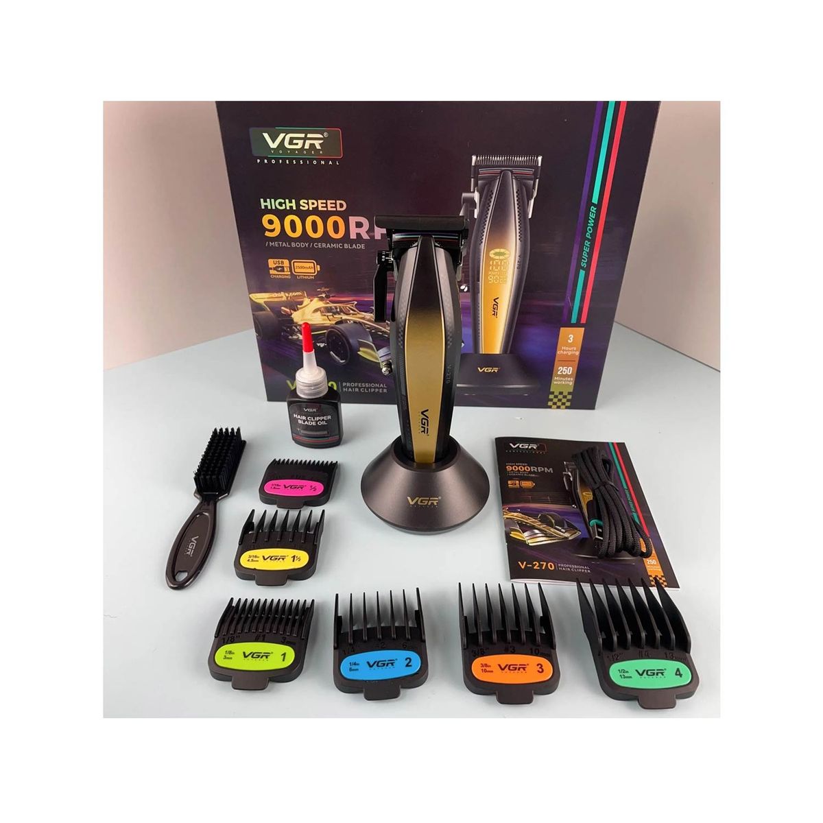 GENERICO - Maquina de cortar cabello Profesional VGR