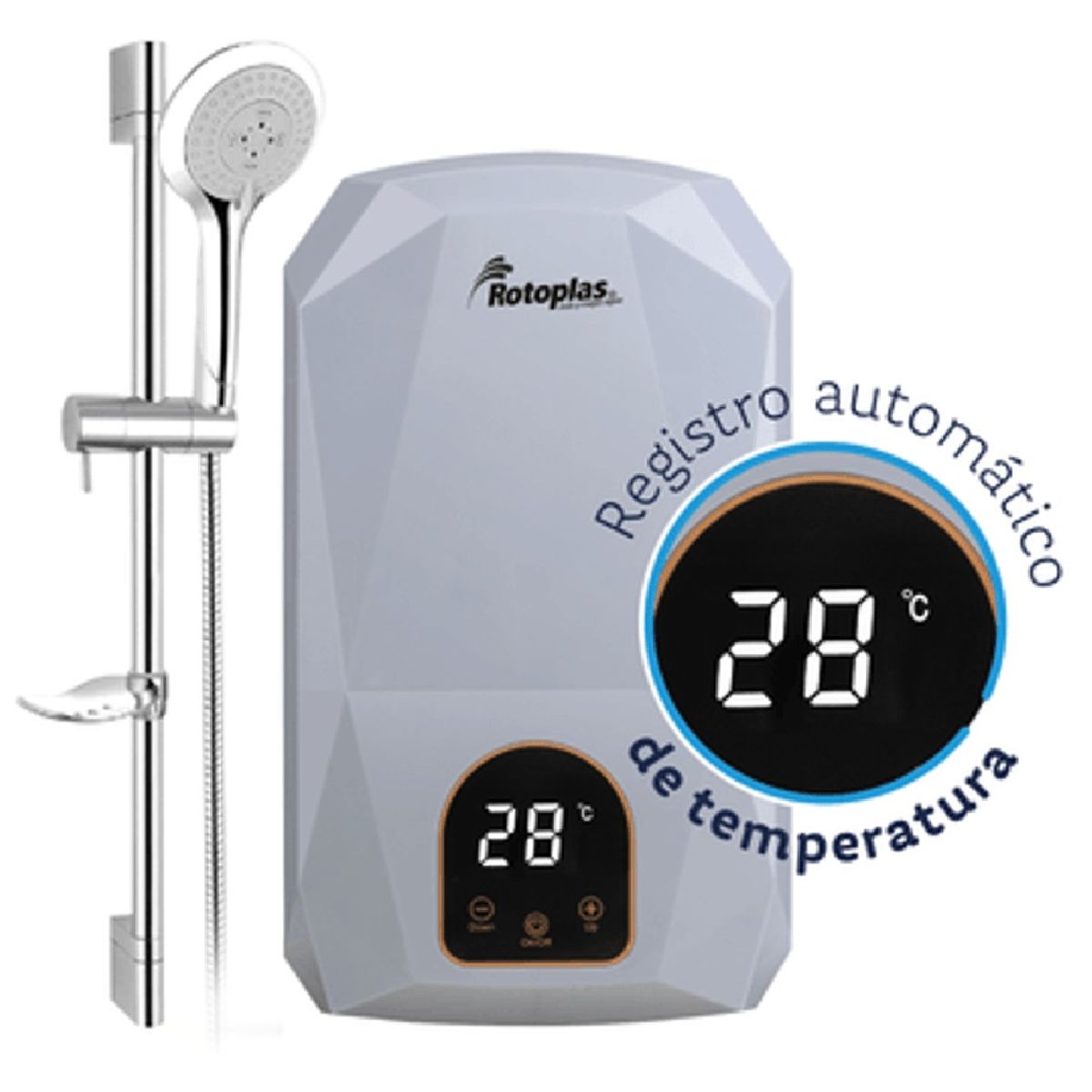 ROTOPLAS - Terma Instantánea Supreme con Pantalla Digital y 5 Salidas de Agua - 310957