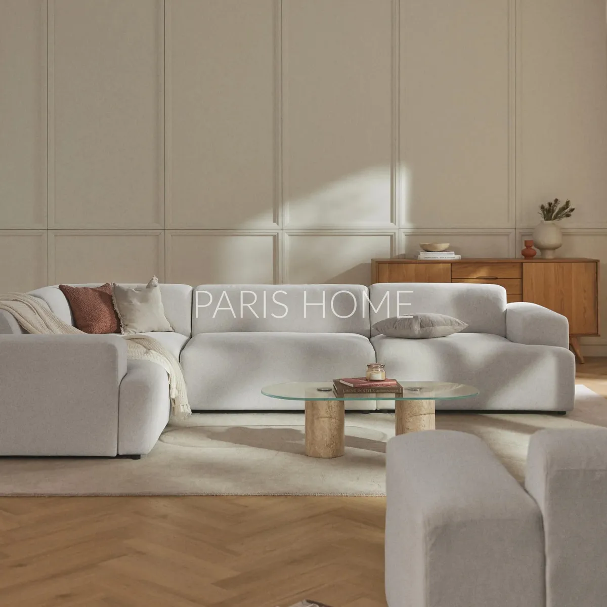 GENERICO - Seccional Izquierdo Rinconera Grande Gala 4 Plz Tejido - Gris Claro