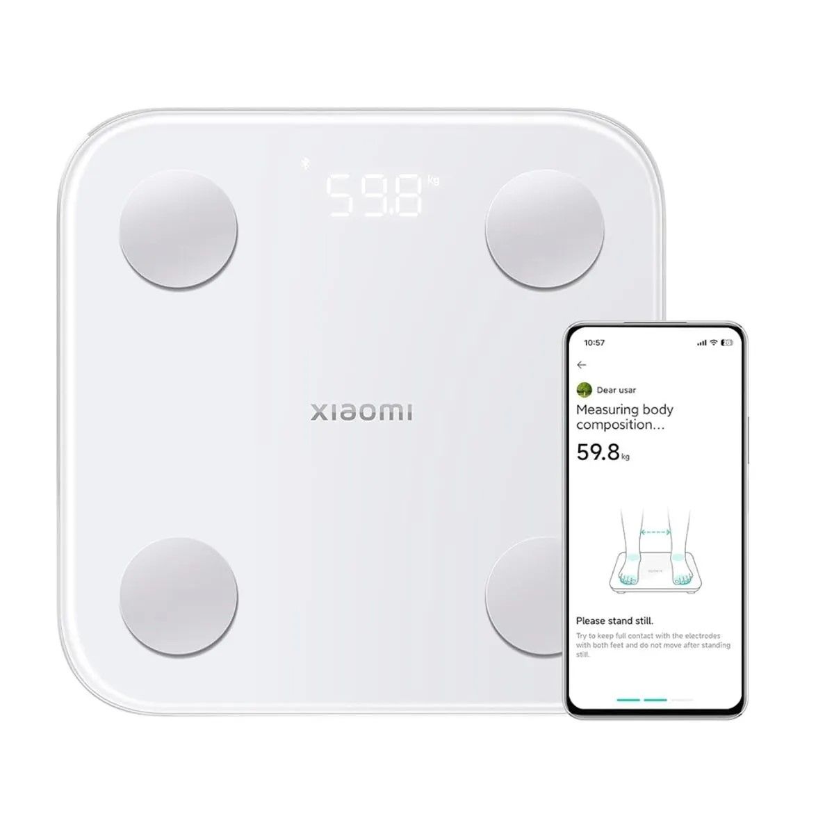 XIAOMI - Balanza Digital Xiaomi Body Composition Scale S400 Bluetooth Blanco