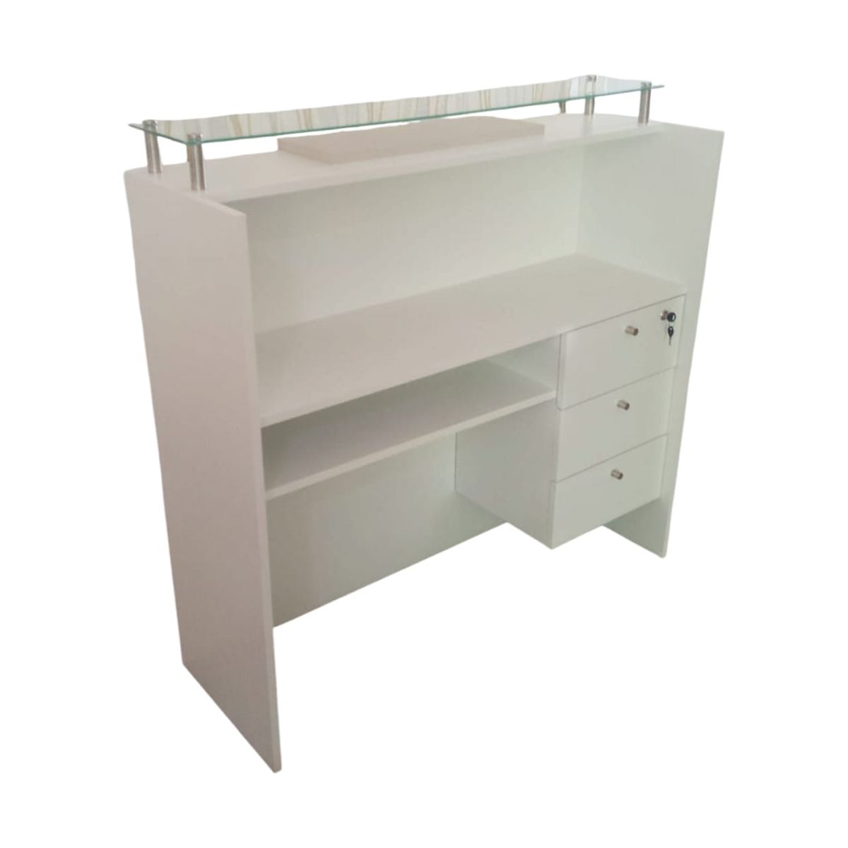 GENERICO - Counter Para Recepción con Tablero de Vidrio