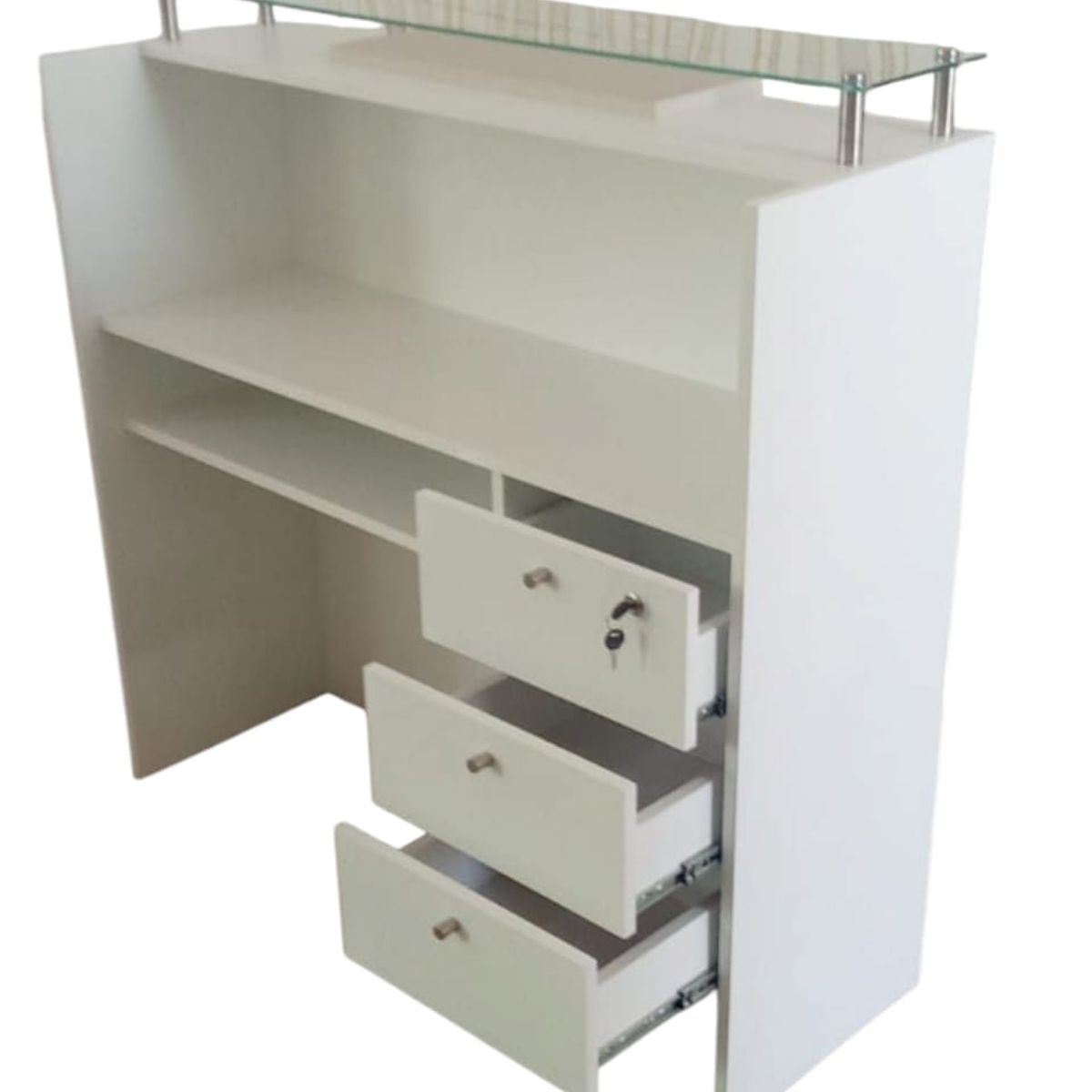 GENERICO - Counter Para Recepción con Tablero de Vidrio