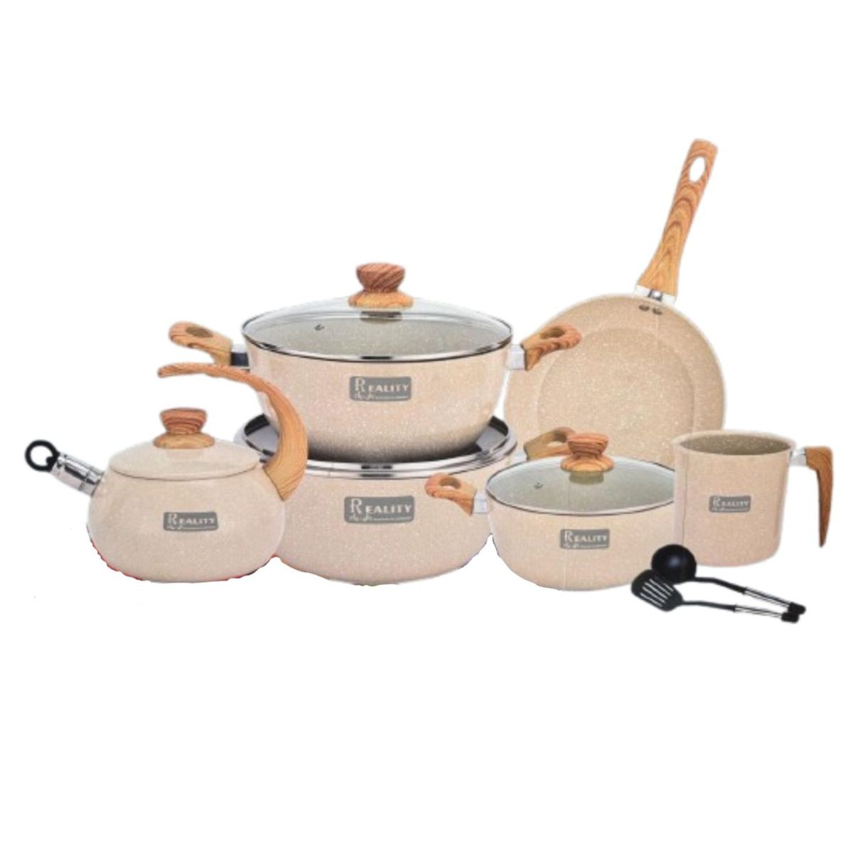 REALITY - Juego de Ollas Roca Volcánica 12Pza