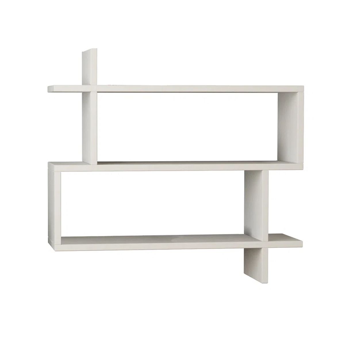 GENERICO - Repisa Flotante Melamina Asimétrica 70x65x22cm Blanca