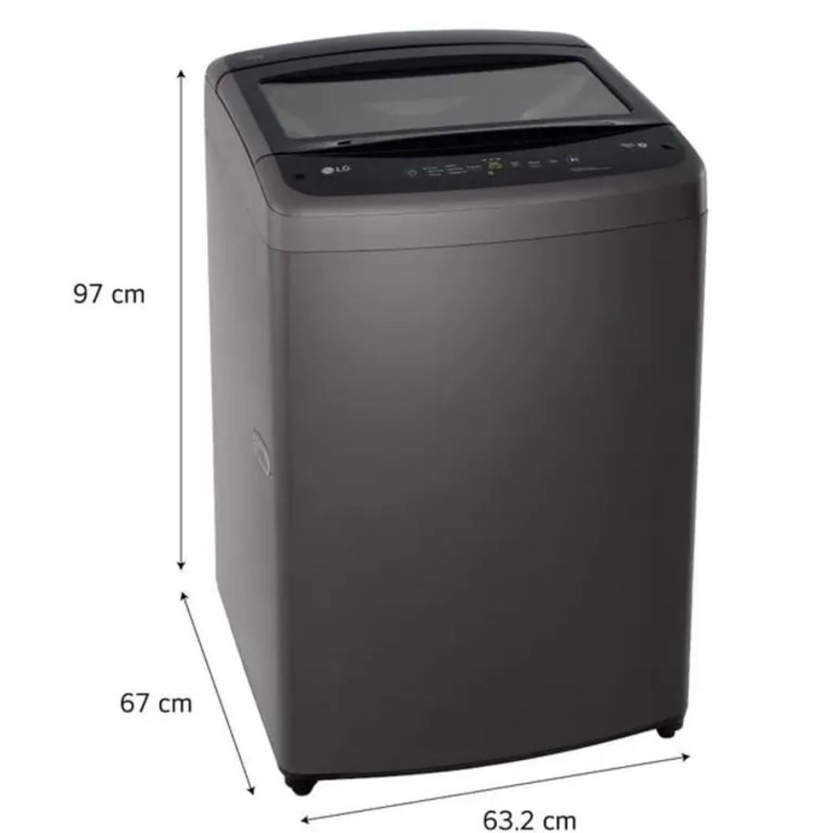 LG - Lavadora LG Carga Superior 19 Kg WT19BVTB Negro Claro