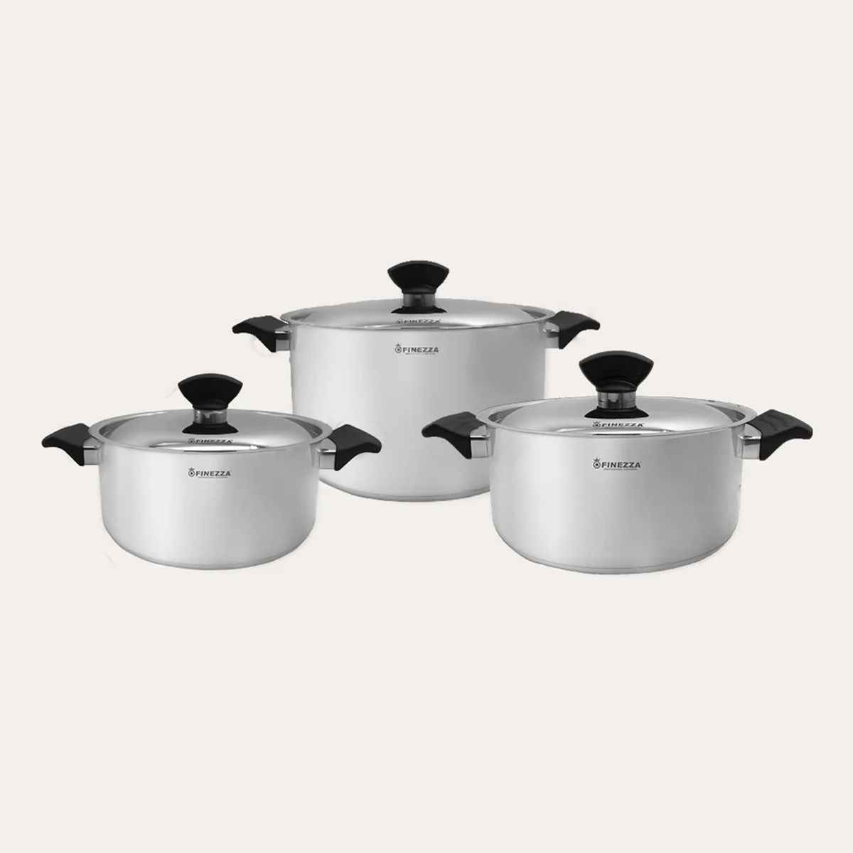 FINEZZA - Juego Ollas de acero 6 Pzas Finezza  (FZ-1042TS-IN)