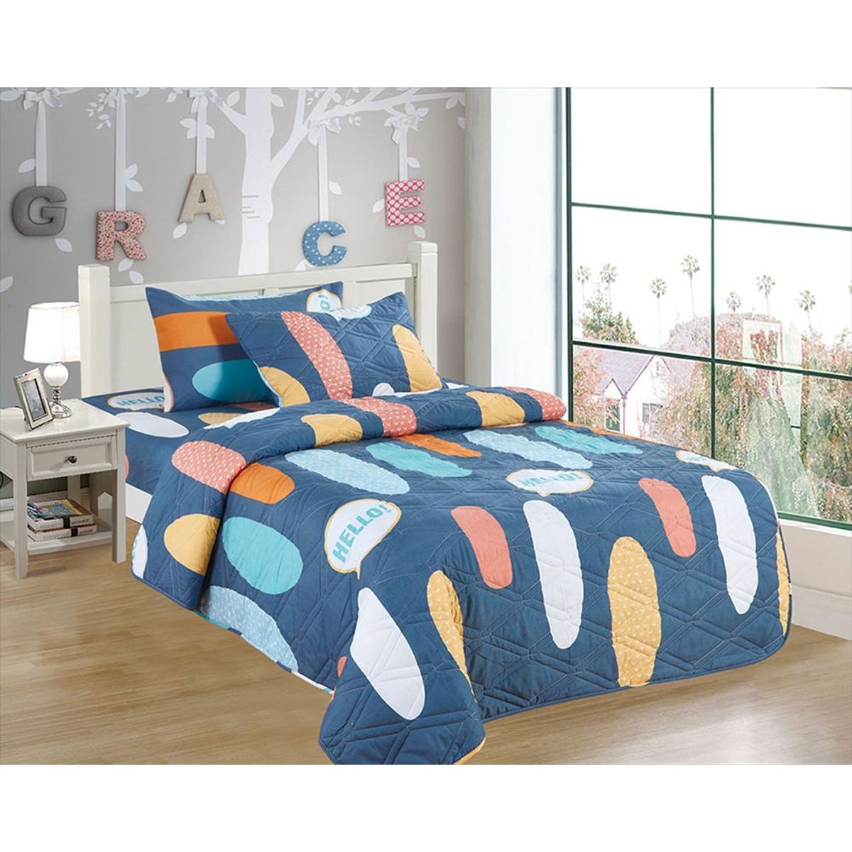 CASATEX - CUBRECAMA CASATEX KIDS DE 1.5 PLZ 100% ALGODÓN