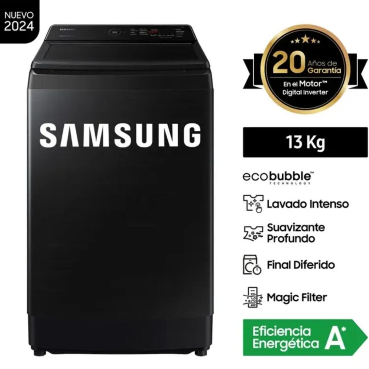 LG - LAVADORA SAMSUNG WA13CG5441BV 13KG