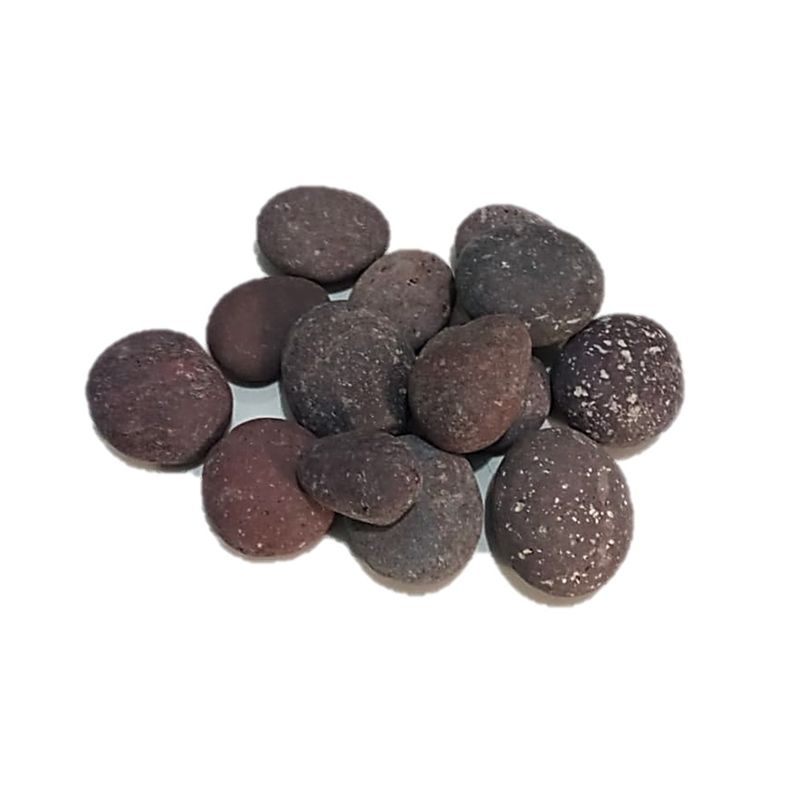 GENERICO - PIEDRA CANTO RODADO 2 PULGADA ROJA BOLSA 5KG