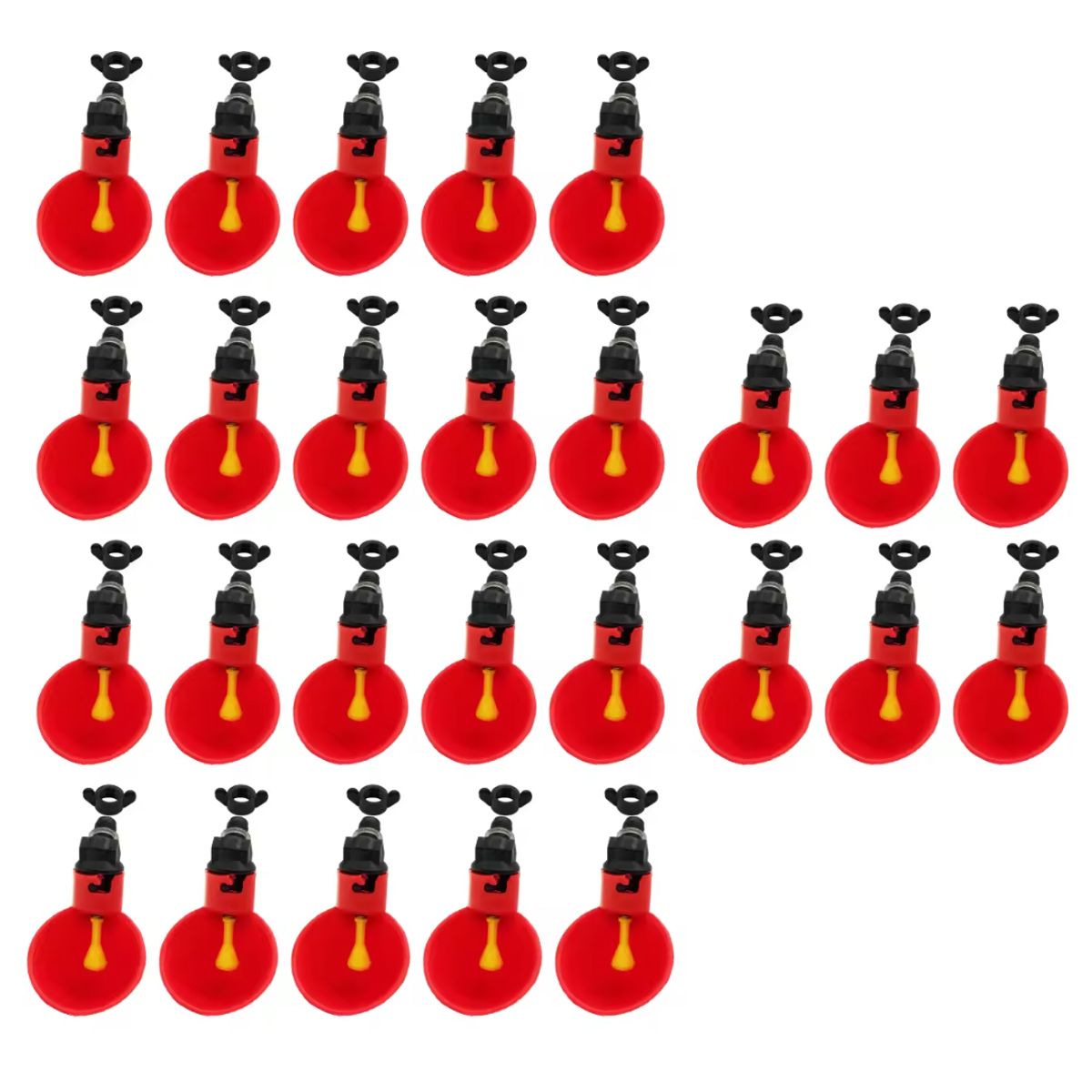 GENERICO - PACK X25UND BEBEDERO AUTOMÁTICO PARA AVES DE CORRAL CODORNIZ