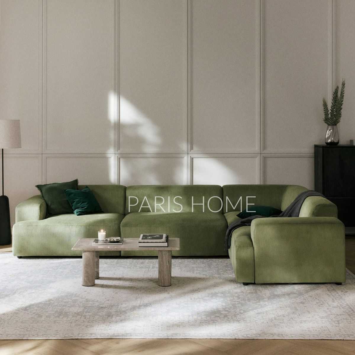 GENERICO - Seccional Derecho Rinconera Grande Gala 4 Plz Pana - Verde Oliva