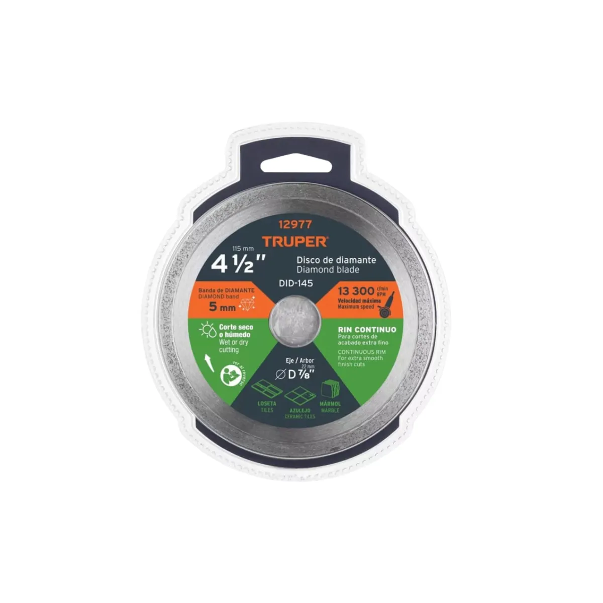 TRUPER - DISCO DIAMANTADO DE RIN CONTINUO
