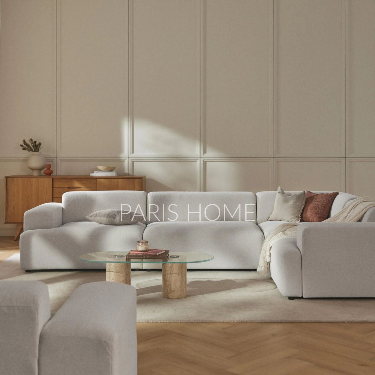 GENERICO - Seccional Derecho Rinconera Grande Gala 4 Plz Tejido - Gris Claro