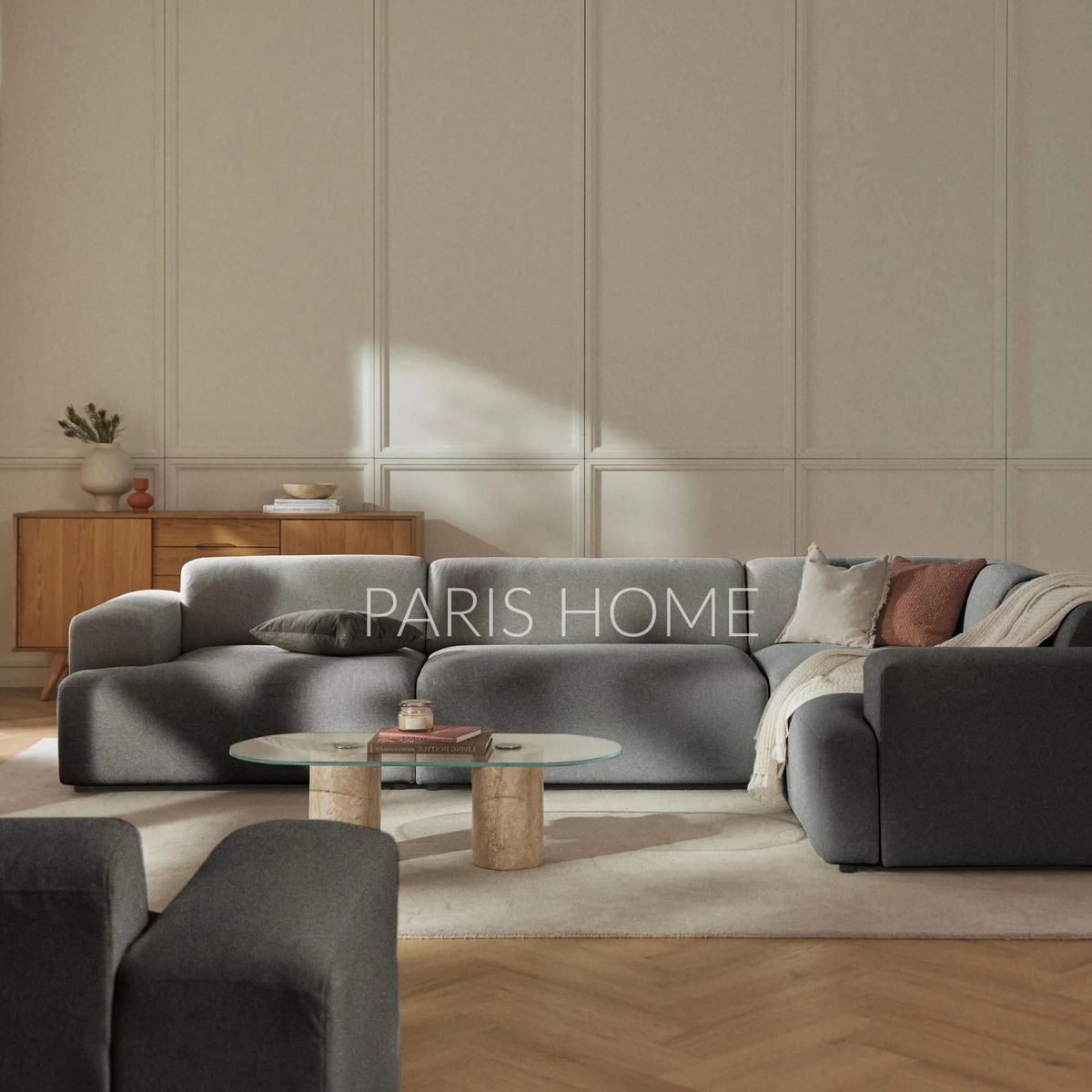 GENERICO - Seccional Derecho Rinconera Grande Gala 4 Plz Tejido - Gris Oscuro