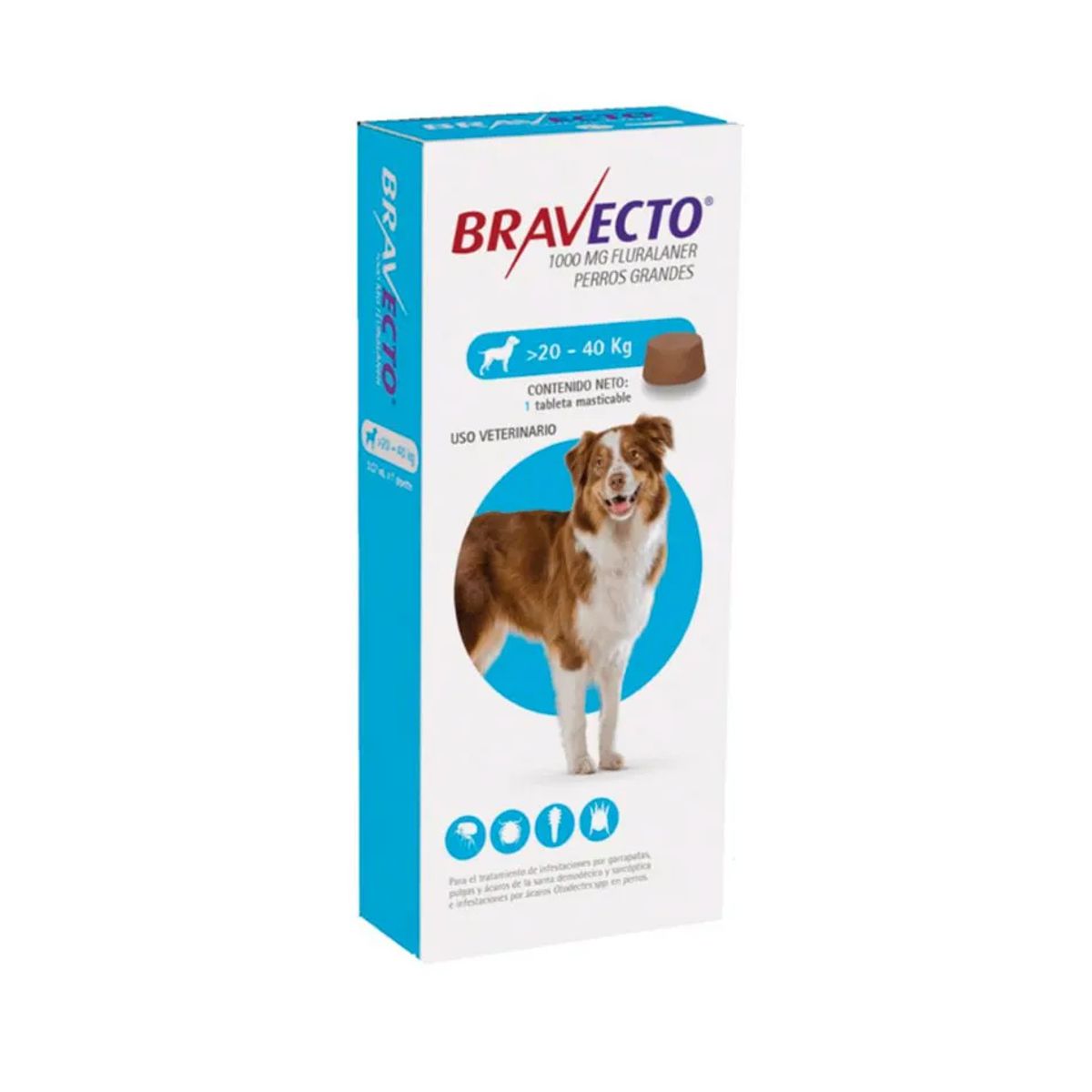 BRAVECTO - Bravecto para perros de 20kg -  40kg masticable