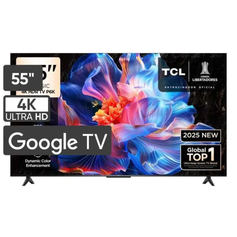 TCL - Televisor TCL Smart 55 LED 4K UHD 55P6K