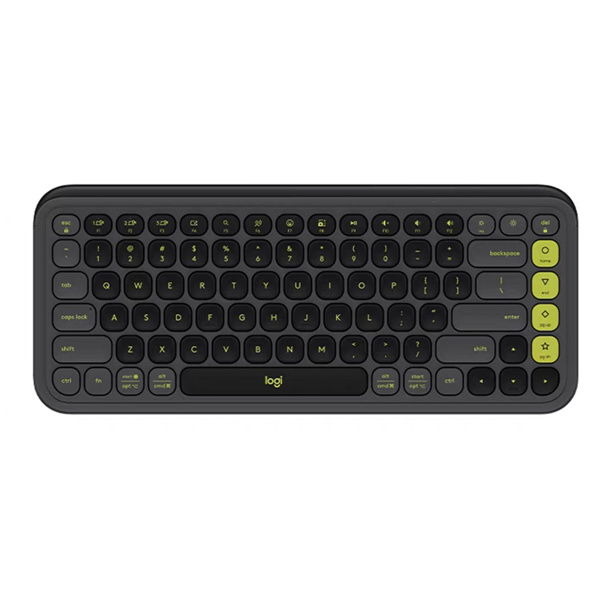 LOGITECH - Teclado Logitech Pop Icon Keys Bluetooth multidispositivo Negro