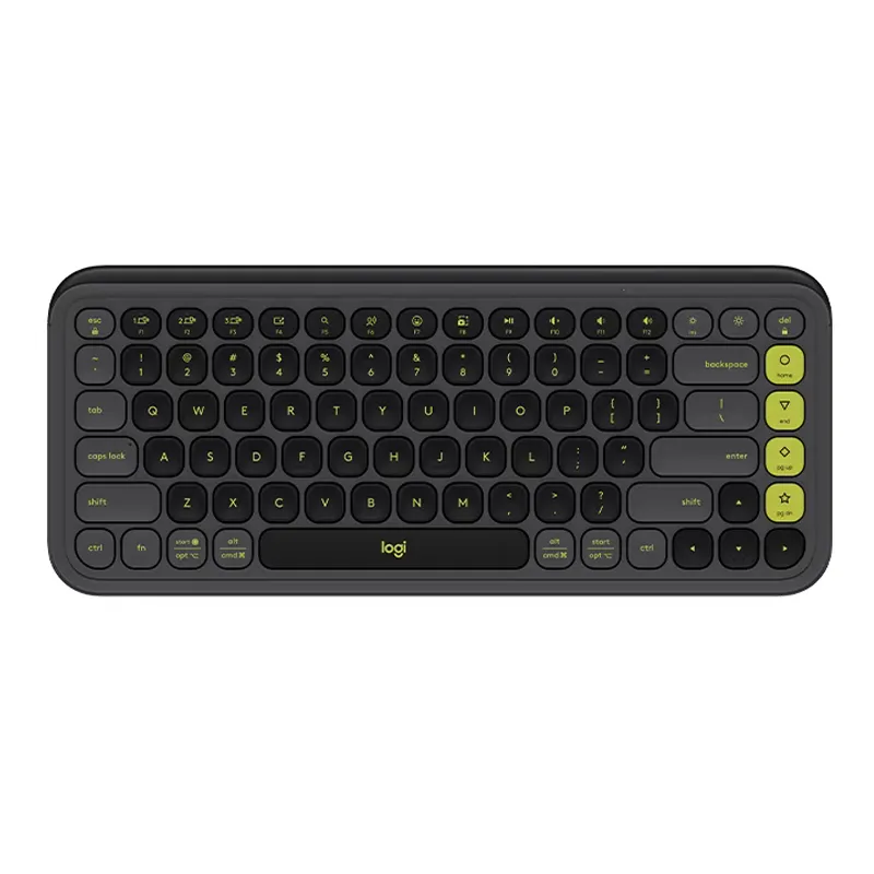 LOGITECH - Teclado Logitech Pop Icon Keys Bluetooth multidispositivo Negro
