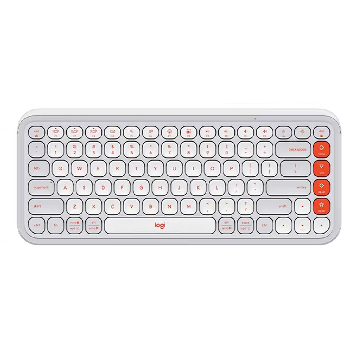 LOGITECH - Teclado Logitech Pop Icon Keys Bluetooth multidispositivo Blanco