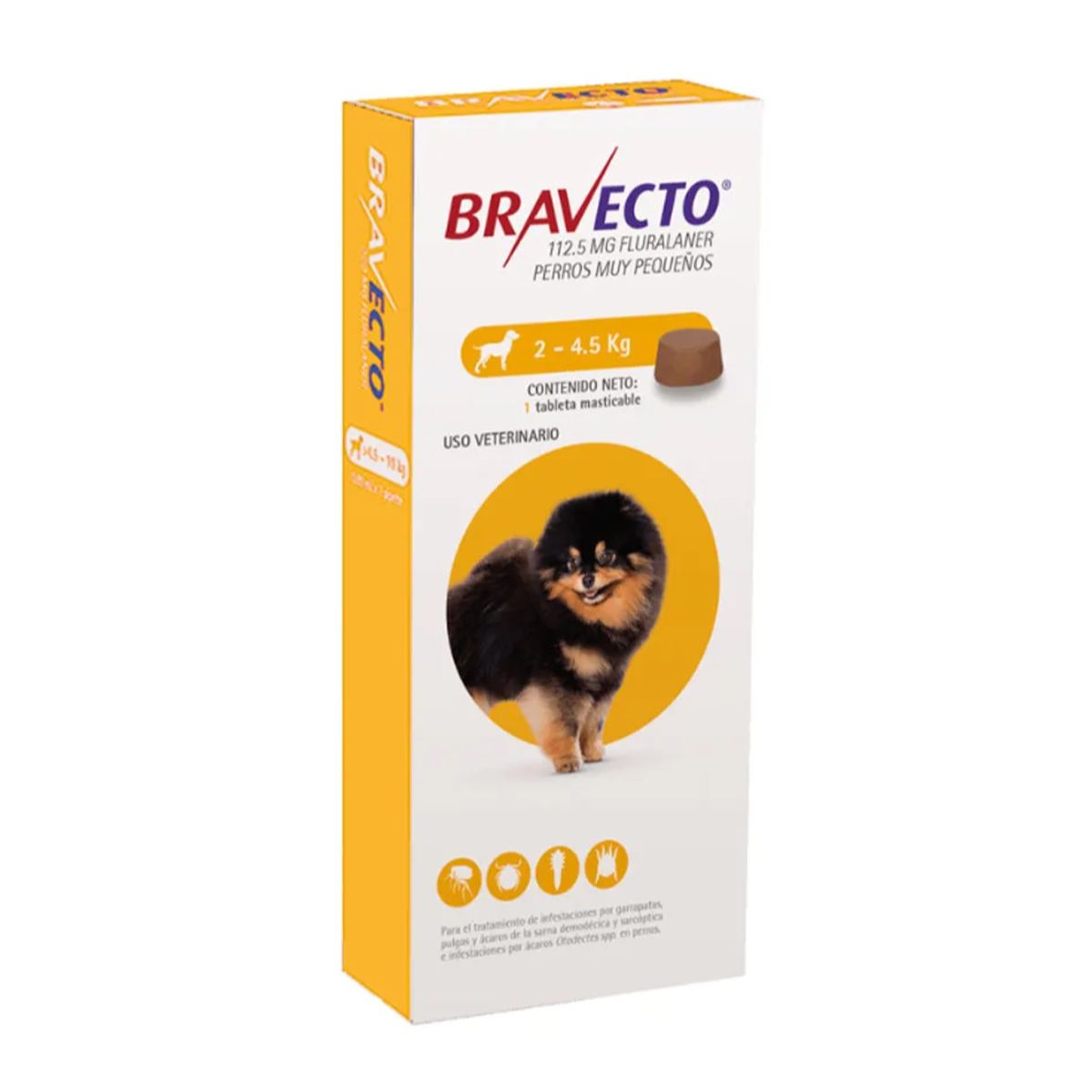 BRAVECTO - Bravecto para perros de 2kg  - 4,5kg masticable