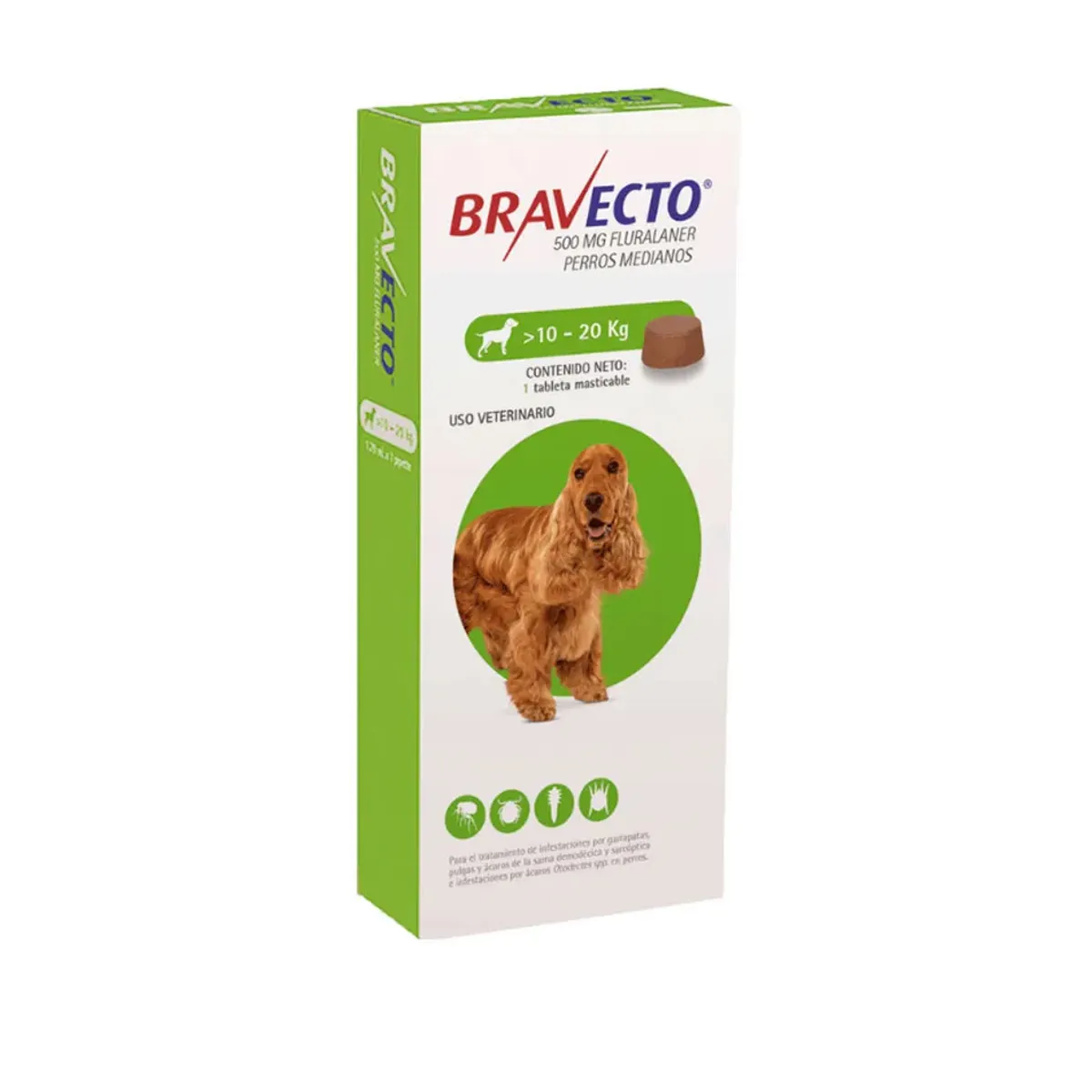 BRAVECTO - Bravecto para perros de 10kg - 20kg masticable