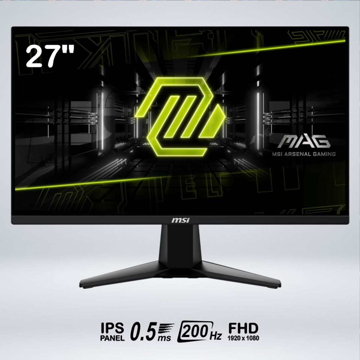 MSI - MONITOR GAME MAG 274F FULL HD 27 " RAPID IPS 200HZ 0.5ms HDR AI VISION