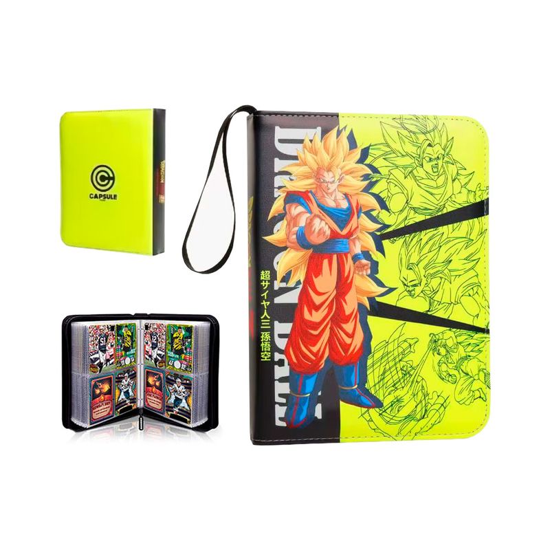GENERICO - Dragon Ball Folder 4 Pocket 400 Cartas Goku Fase 3