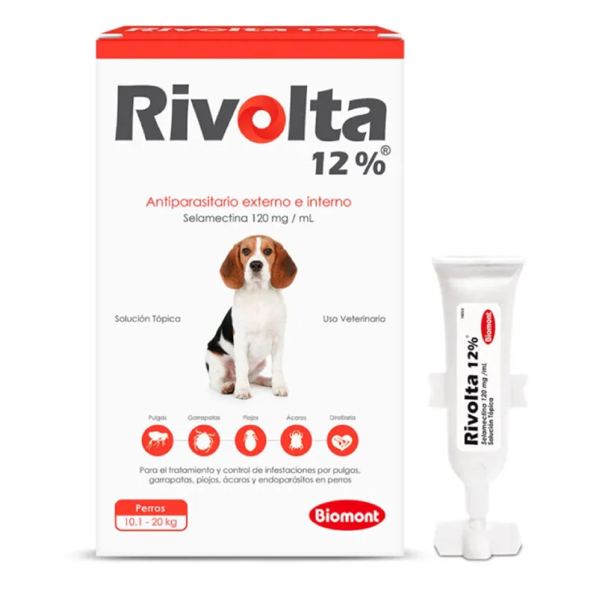 RIVOLTA - Rivolta 12% de 10.1kg a 20kg – 1 pipeta