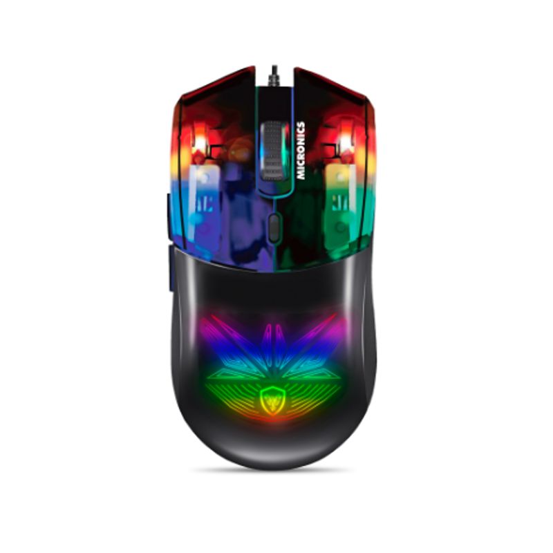 MICRONICS - MOUSE GAMER MICRONICS GM812 USB RGB 7B 12800DPI