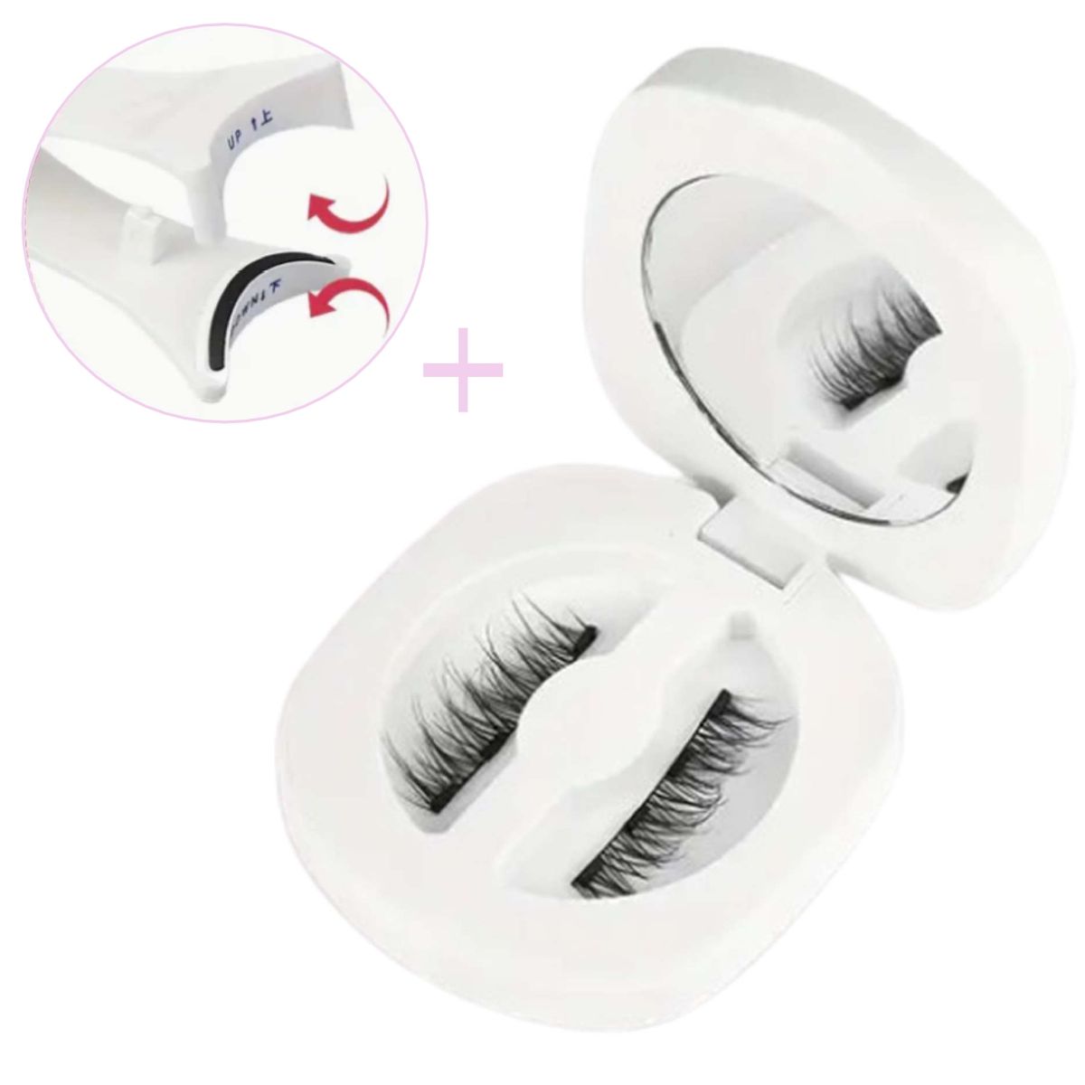 GENERICO - PESTAÑAS MAGNETICAS REUTILIZABLES + APLICADOR  CON ESPEJO