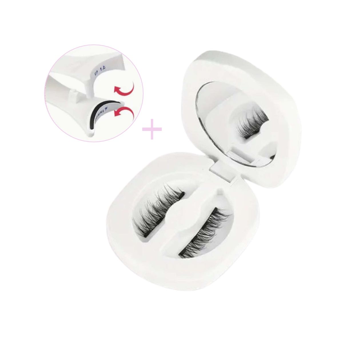 GENERICO - PESTAÑAS MAGNETICAS REUTILIZABLES + APLICADOR  CON ESPEJO