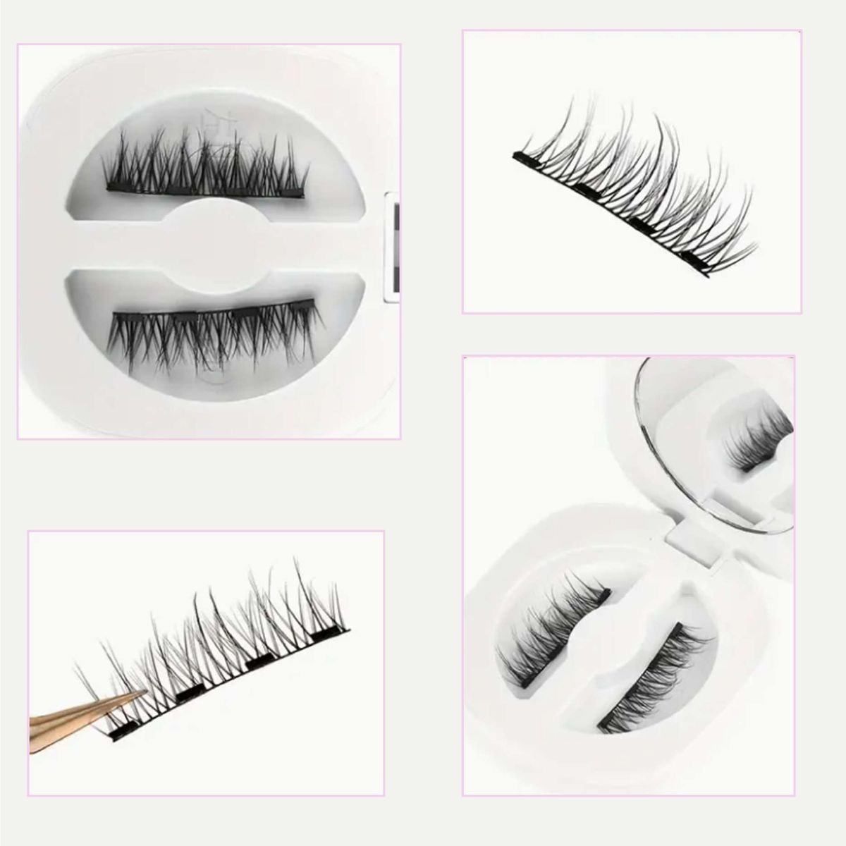 GENERICO - PESTAÑAS MAGNETICAS REUTILIZABLES + APLICADOR  CON ESPEJO