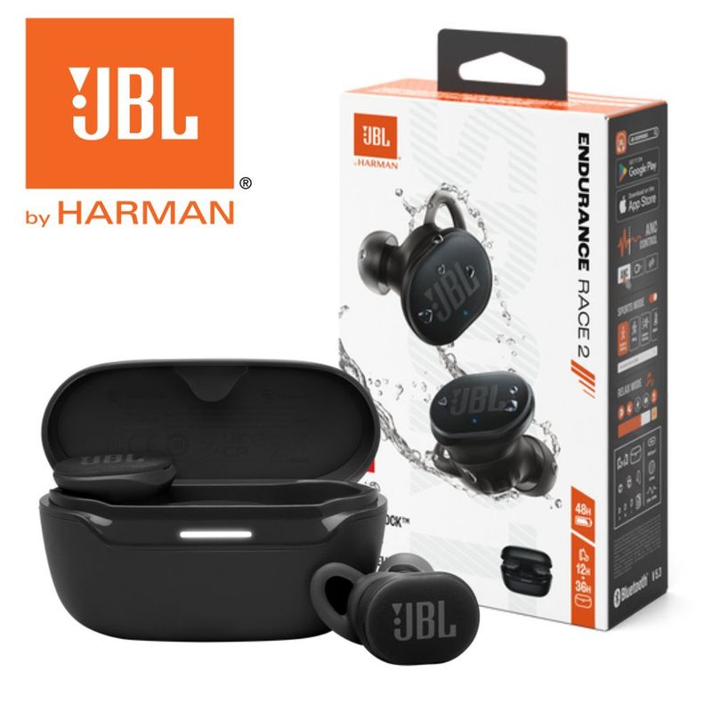 JBL - Audífonos JBL Endurance Race TWS Inalámbricos Bluetooth - Negro