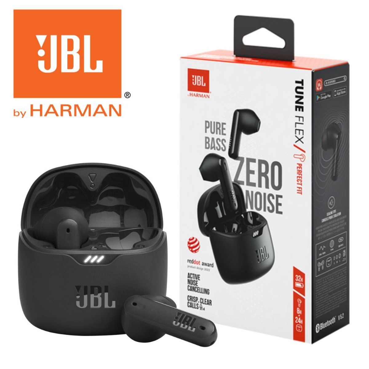 JBL - Audifonos JBL Tune Flex con Cancelación de Ruido - Negro