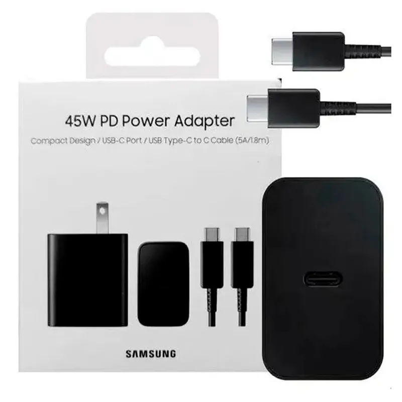 SAMSUNG - Cargador Samsung 45W con cable para S25 Ultra Original