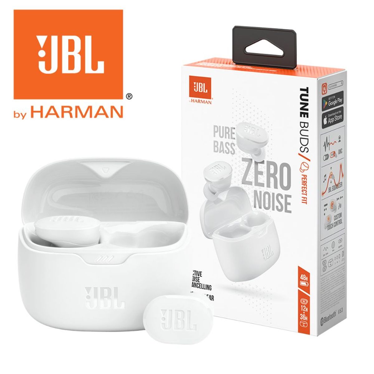 JBL - Audífonos JBL Inalámbricos Tune Buds- Blanco