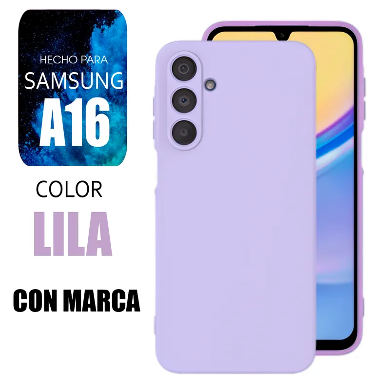 SAMSUNG - Silicone Case Para Samsung A16 Lila Con Marca