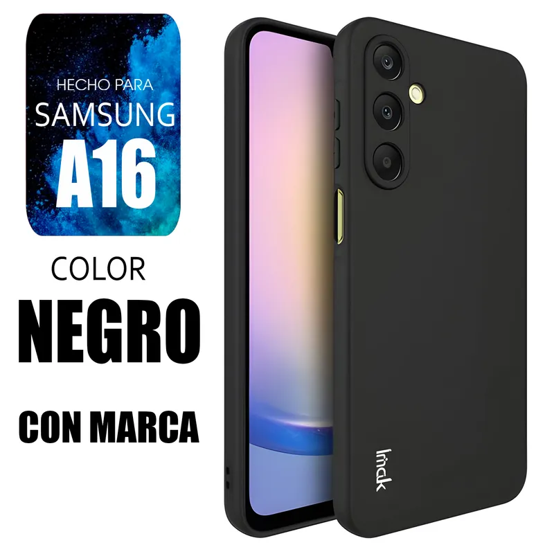 SAMSUNG - Silicone Case Para Samsung A16 Negro Con Marca