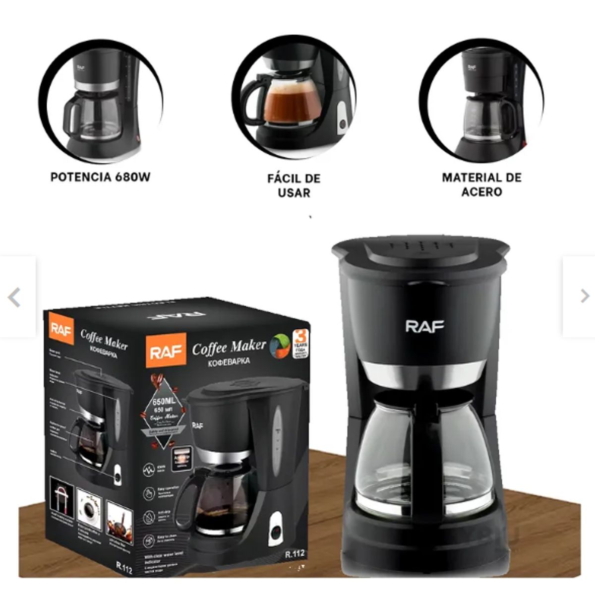 GENERICO - Cafetera Eléctrica 600ml