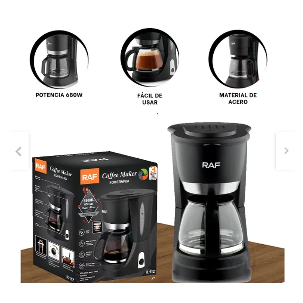 GENERICO - Cafetera Eléctrica 600ml