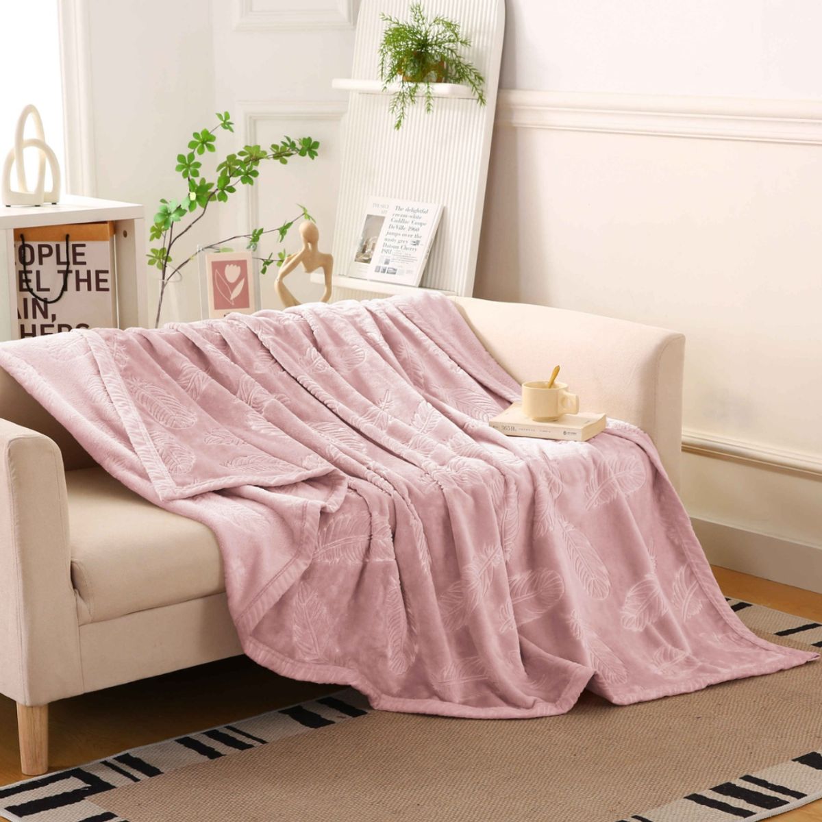 GOLDSUN - MANTA ALTO RELIEVE DE HOJAS