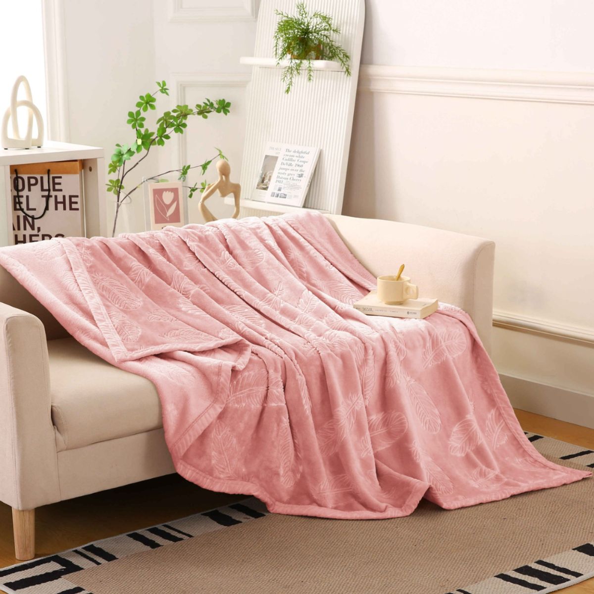 GOLDSUN - MANTA ALTO RELIEVE DE HOJAS