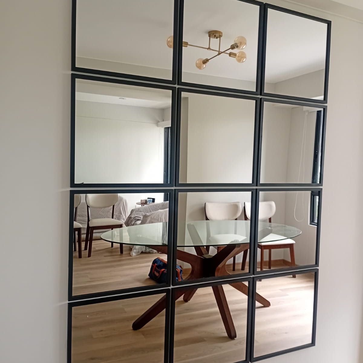 LUMINAR BRILLO & LUZ - Espejos decorativos tipo ventana marco negro