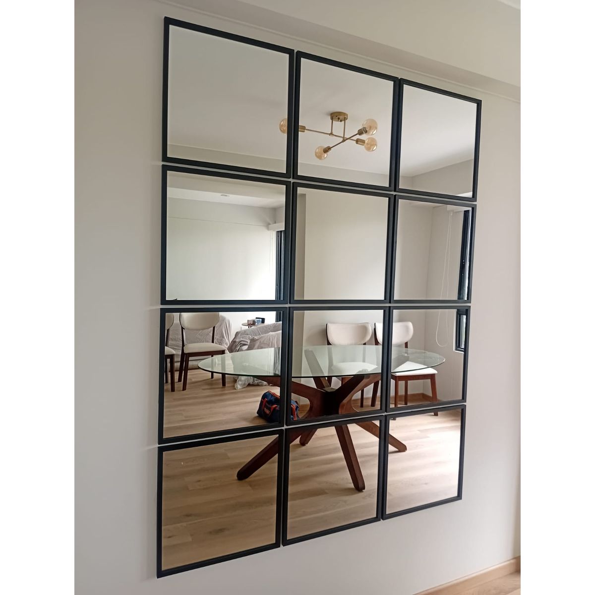 LUMINAR BRILLO & LUZ - Espejos decorativos tipo ventana marco negro