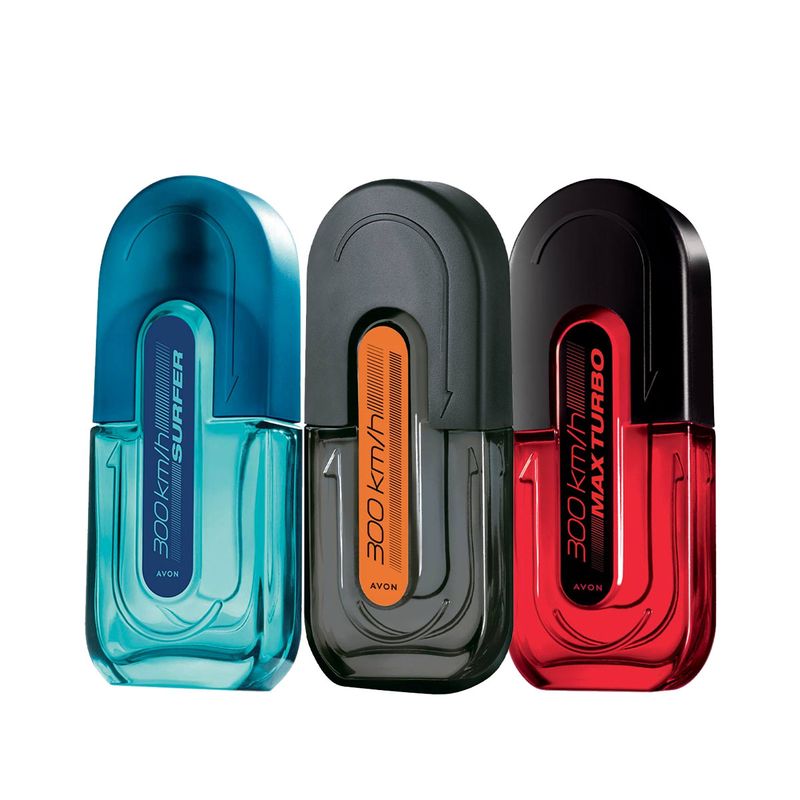 AVON - Kit x3 Fragancia 300 km/h de Hombre Clasico Surfer Turbo