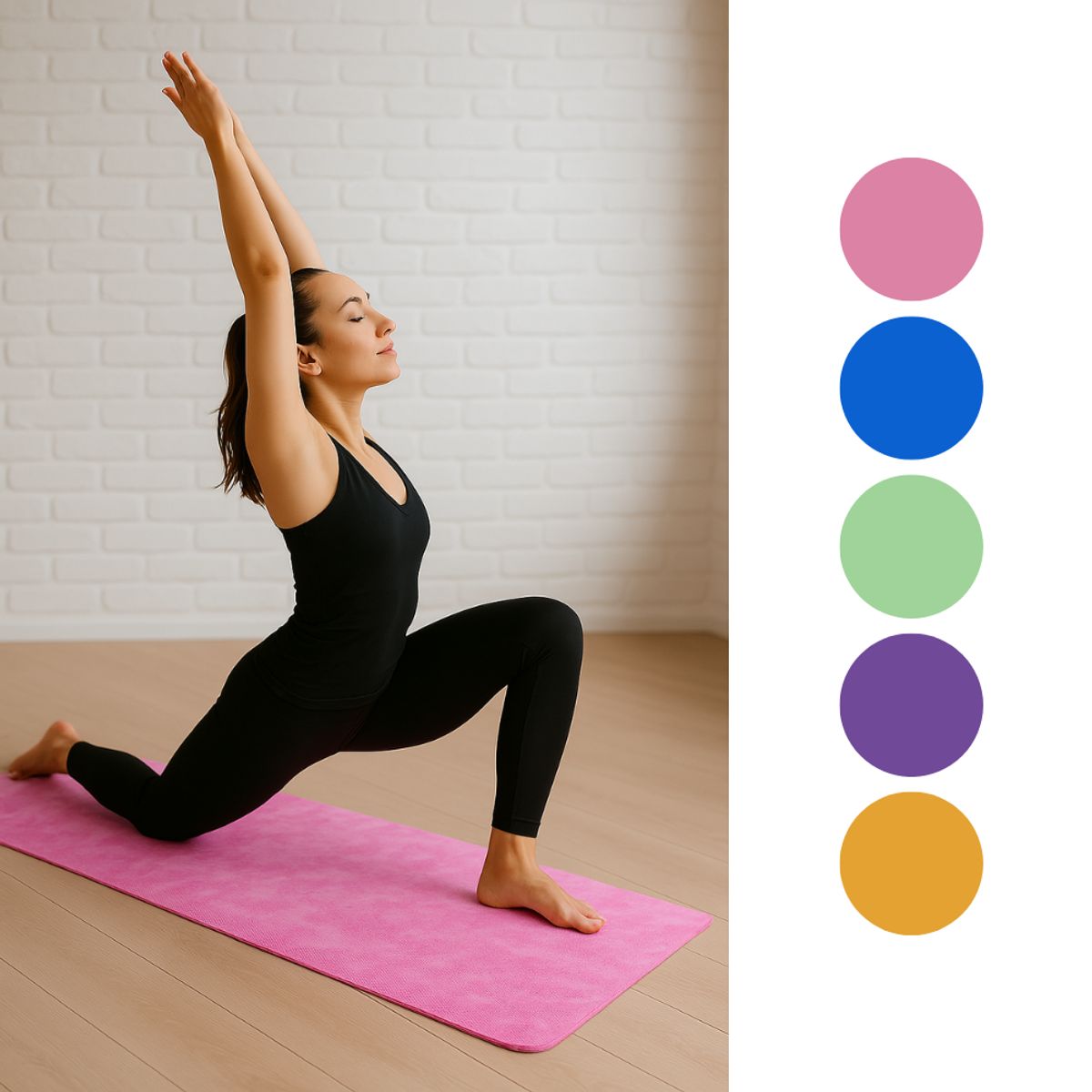 GENERICO - Mat De Yoga Pilates Y Ejercicios 61x173 Cm Con Diseño 6mm