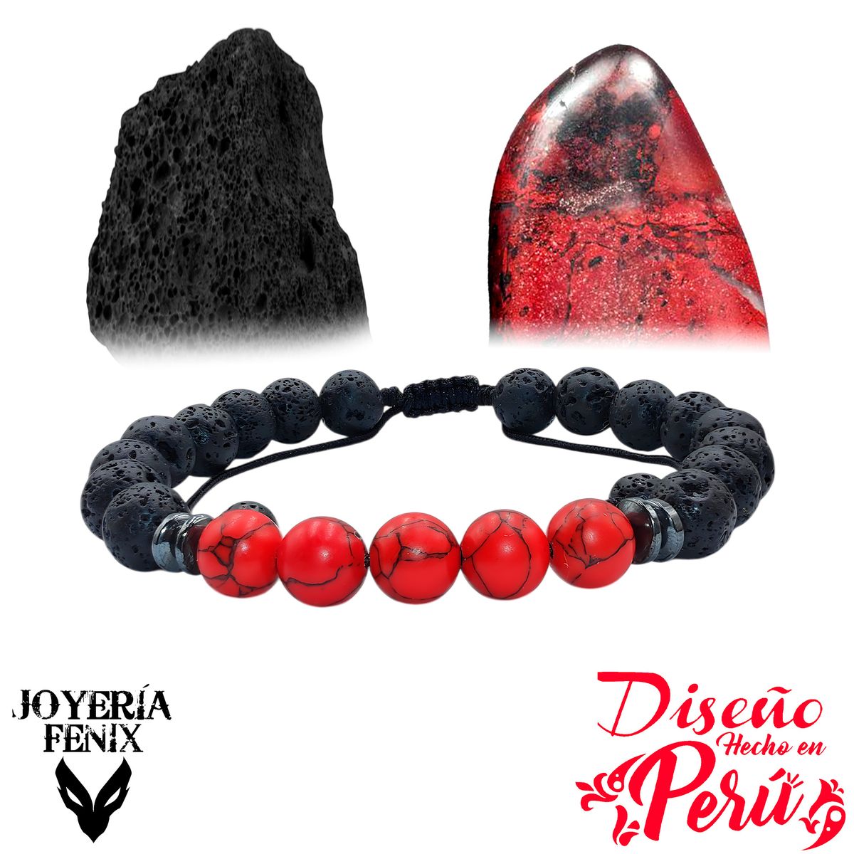 JOYERIA FENIX - Pulsera Doble Protección Volcánica- Joyería Fenix