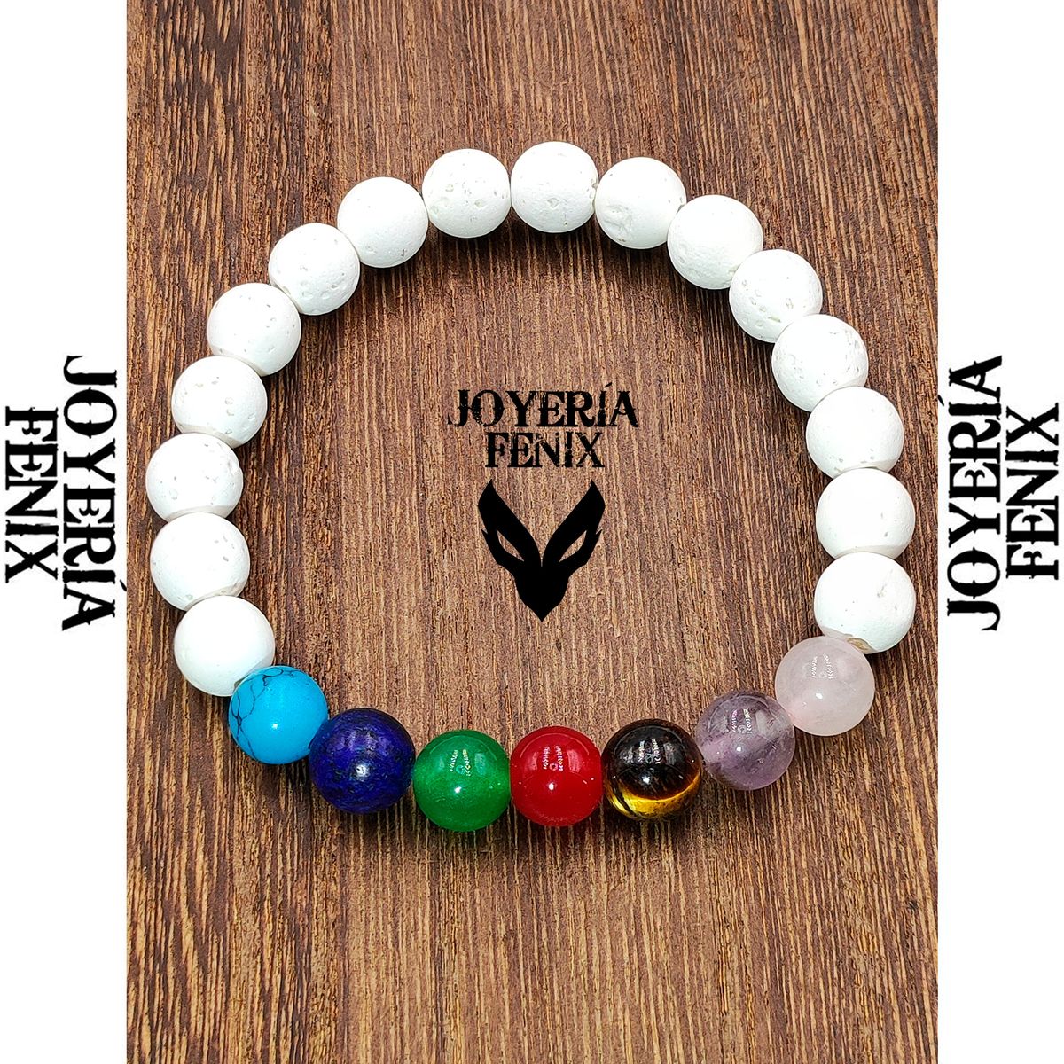 JOYERIA FENIX - Pulsera 7 Chakras Piedras Naturales - Joyería Fenix