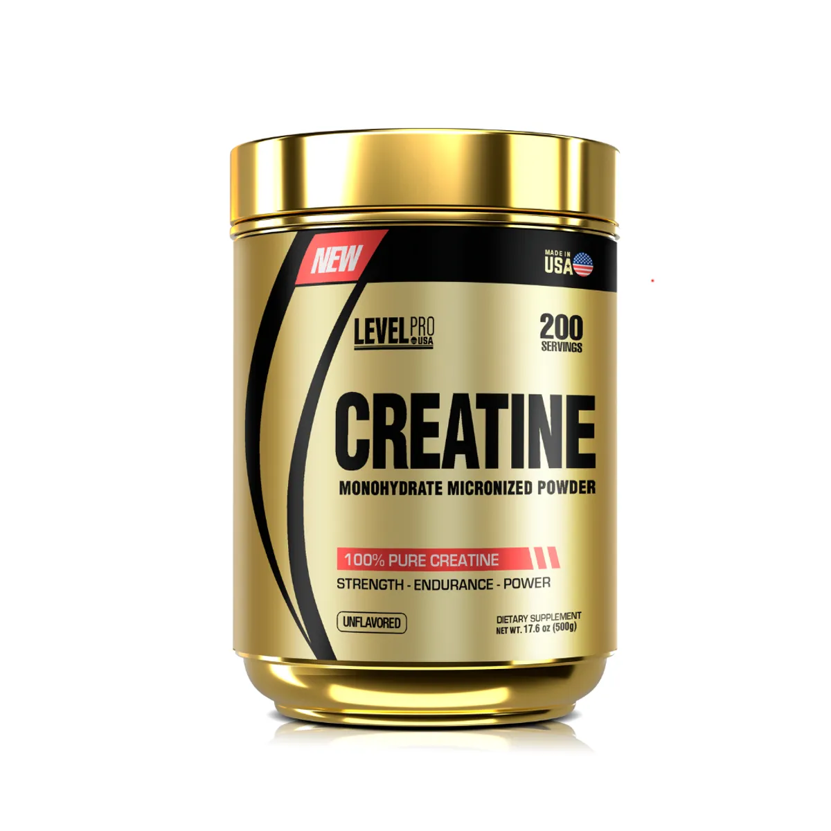 LEVEL PRO - Creatina Level Pro 500 g - Creatina Monohidratada y Micronizada + Portaproteina